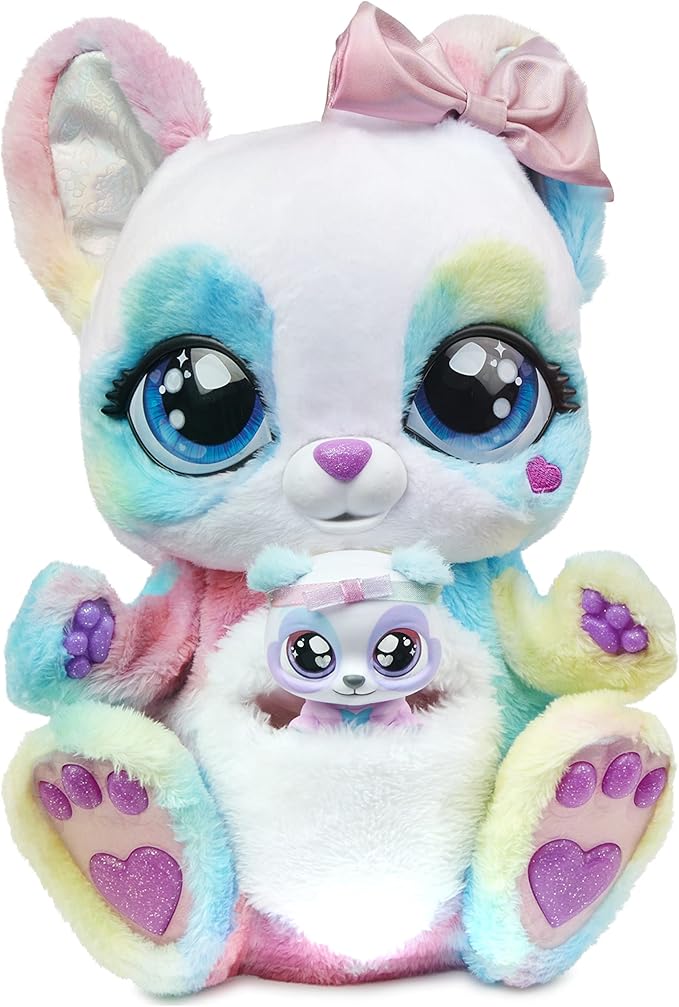 Interactive Rainbow Plush Toy and Baby with Bonus Bows, Over 150 Sounds & Actions 5 and