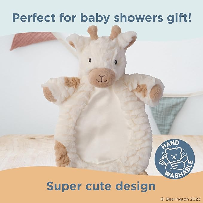 Bearington Lil' Lofty 13 Inch Giraffe Security Blanket for Babies - Giraffe Lovey