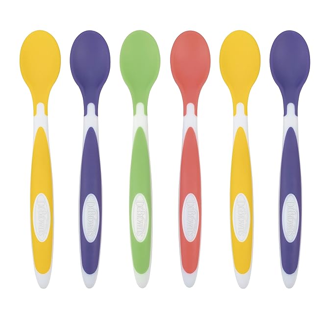 Dr. Brown's Soft-Tip Toddler Feeding Spoons, 24 Pack, Multi