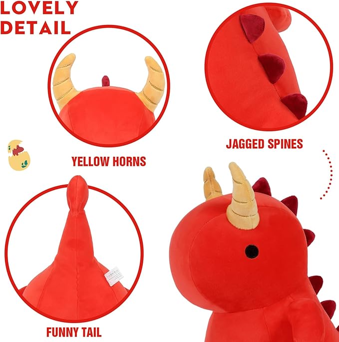 Ditucu Cute Dinosaur Plush Dragon Stuffed Animals Toys Dolls Soft 12 inch
