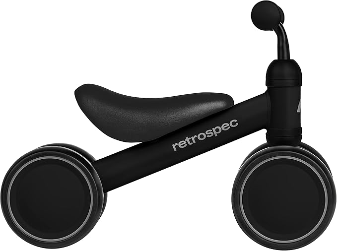 Retrospec Cricket Baby Walker Balance Bike with 4 Wheels 12-24 Months 1 Year
