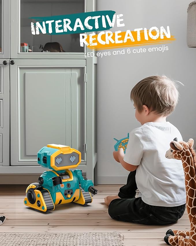 Holyton Robot Toys K103, Remote Control Robots for Kids with Editable Actions