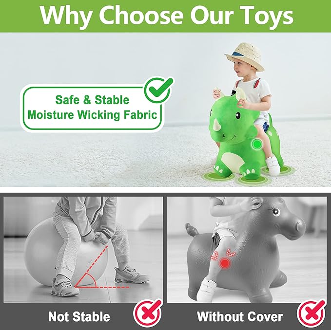iPlay, iLearn Bouncy Pals Dinosaur Hopper Toy 2 Year Old Boy 3 4 5 6