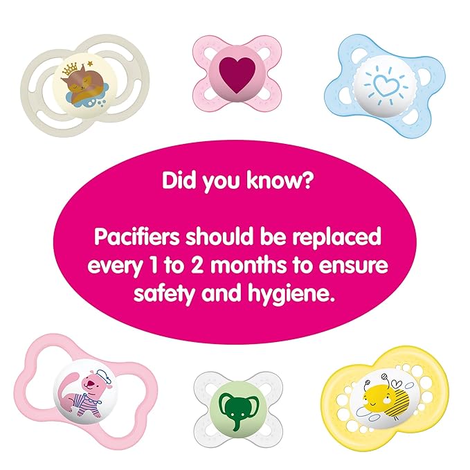 MAM Original Start Newborn Baby Pacifier, Best Pacifier for Breastfed Babies 2 Pack,0-3