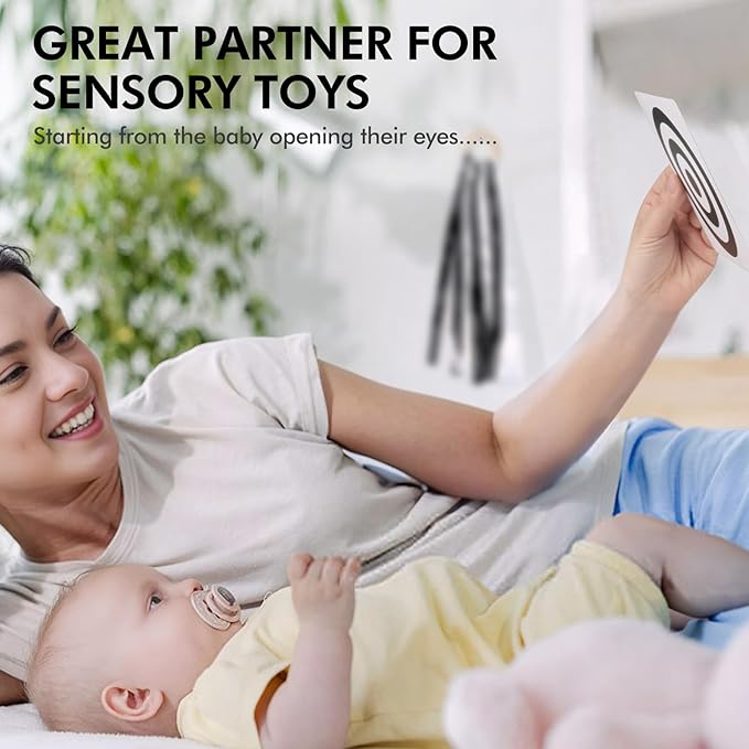 Baby Flash Cards Black and White Cards for 0-3 Months, High Contrast Baby Toys for Newborn