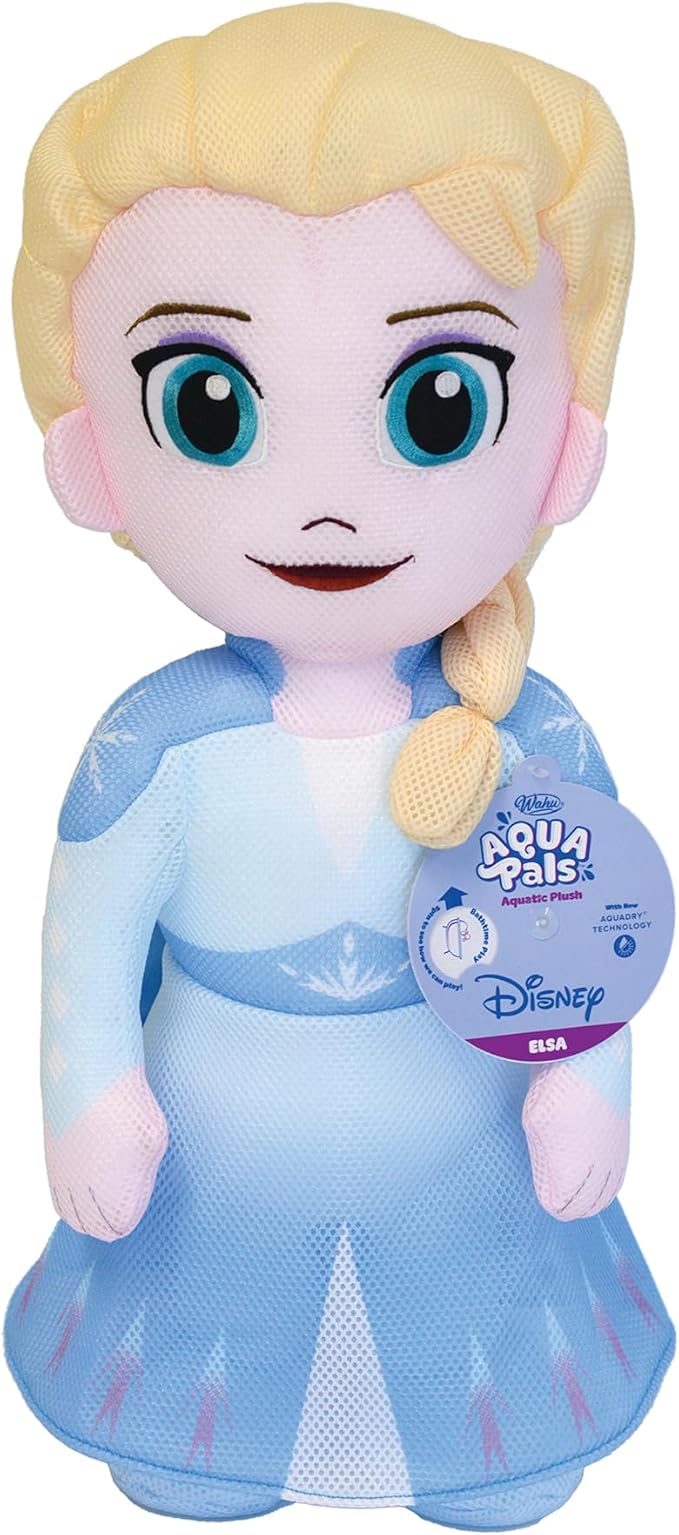 WAHU Aqua Pals Disney Classic Elsa Plush Water Toy for Kids Ages 2+, Fast-Drying Waterproof Plush Doll Toy for Pool and Bathtub 26"