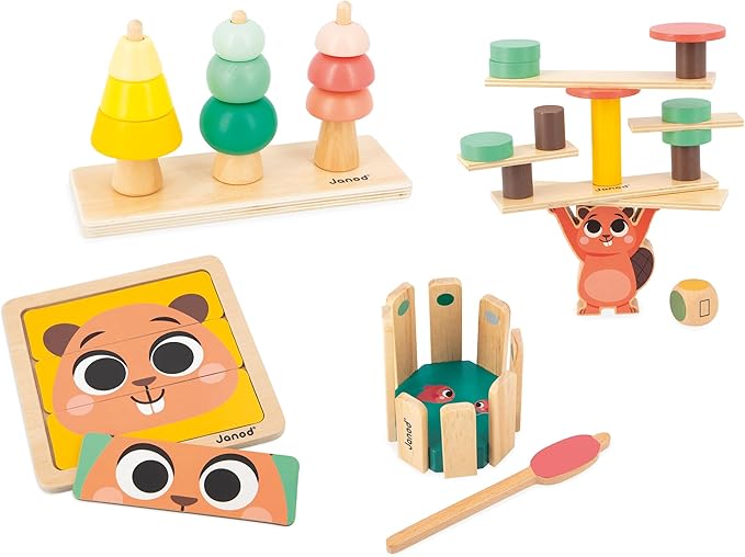 Janod Toy Box - 4 Piece Subscription Learning Set 36 Months+ J04066