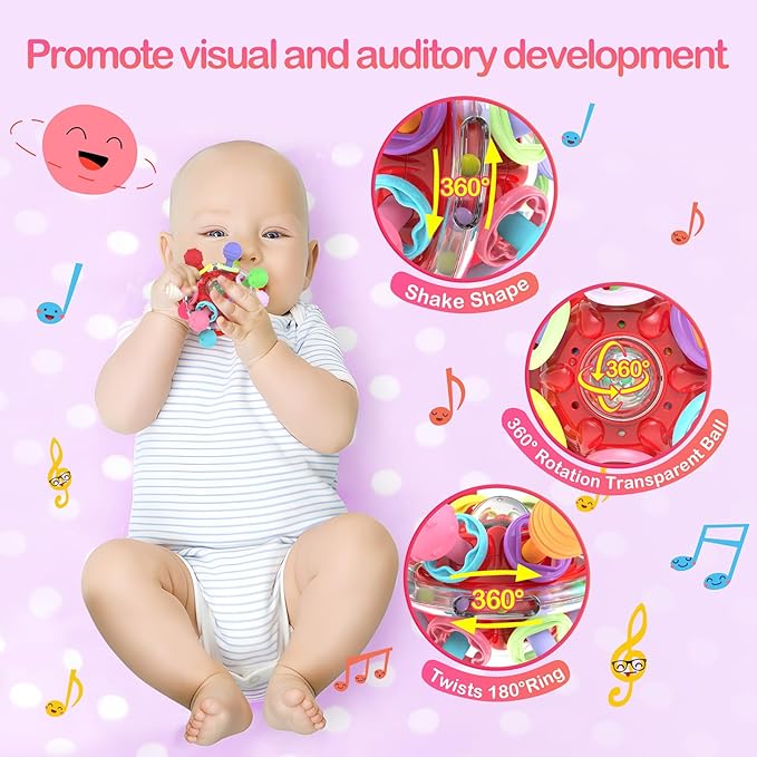 Baby Sensory Teething Toys - Infant Teethers Montessori Toys, Updated 0 3 6 9 12 18