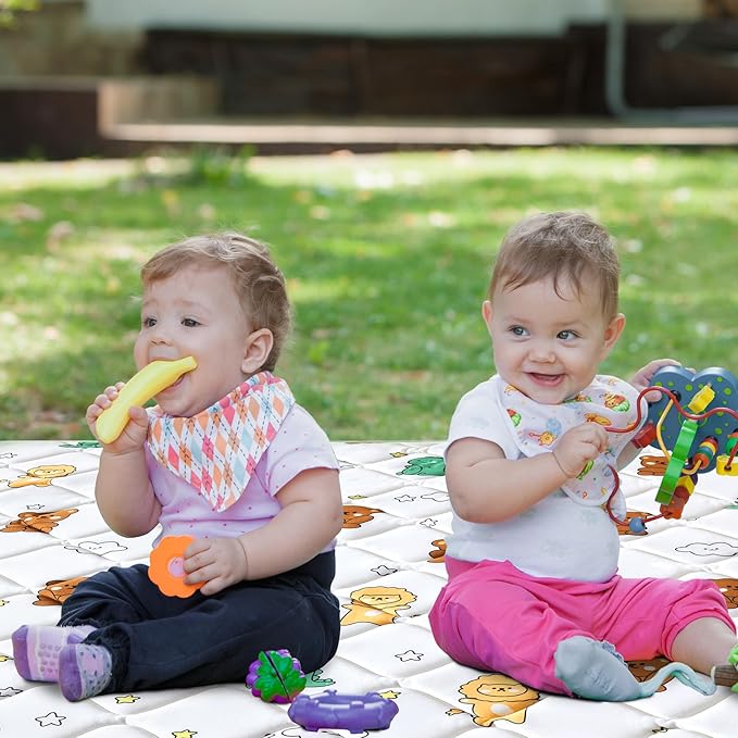 Premium Foam Baby Play Mat 71" X 59", Extra Large Soft Thicker Activity Playmats for Babies