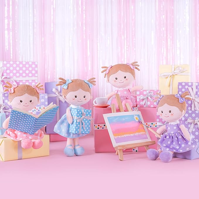 Onetoo Plush Rag Doll Sleeping Cuddle Buddy Doll Soft Baby 14"(Milly Series)