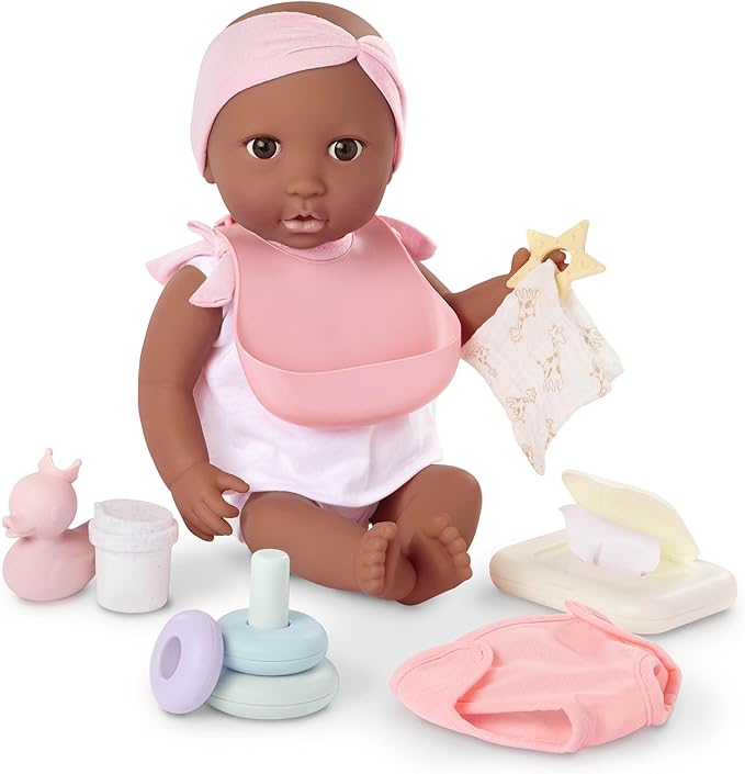 LullaBaby 14-inch Realistic Baby Doll Diaper & Care Accessories Bundle 2 Years