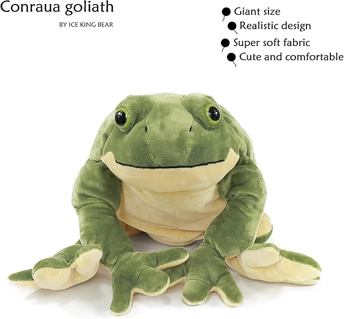 Ice King Bear Plush Giant Frog Stuffed Animal Soft Toy, 22 Inches Large