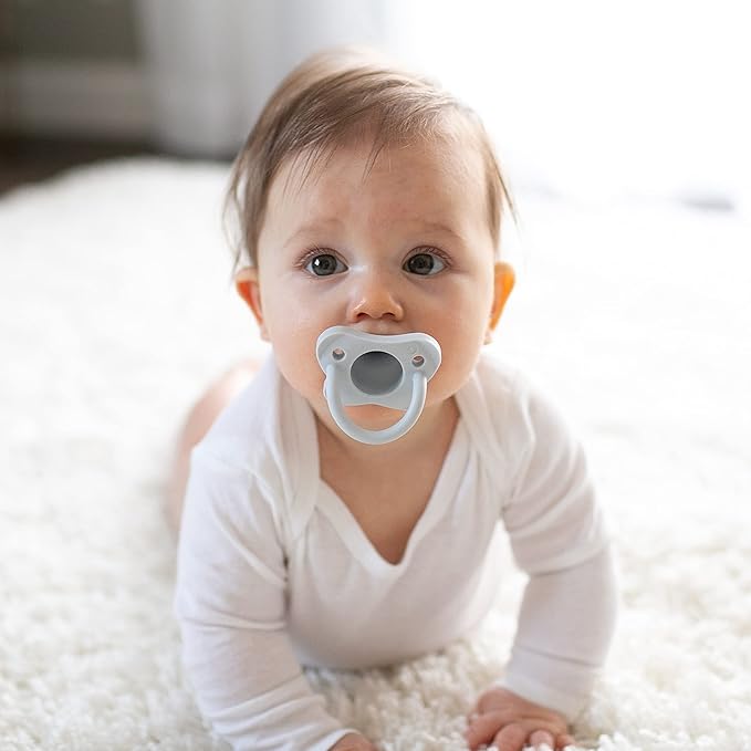 Dr. Brown's HappyPaci 100% Silicone Baby Pacifier, Contoured One-Piece Design 0-6m, BPA-Free, 3 Pack
