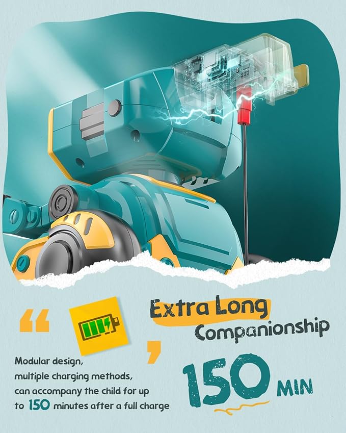 Holyton Robot Toys K103, Remote Control Robots for Kids with Editable Actions