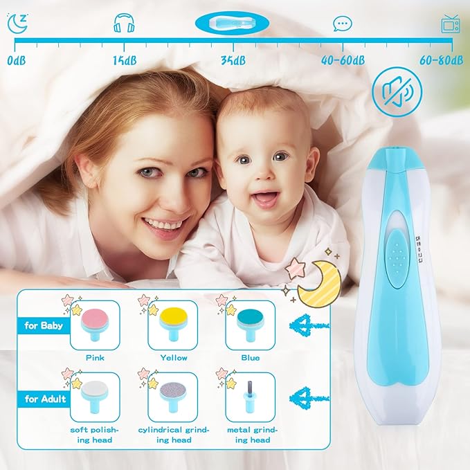 Baby Grooming Kit,Electric Safety Nail Trimmer Baby Nursery Kit,Infant Safety Care Set with Hair Brush Comb Nail Clipper Nasal Aspirator,Baby Essentials Kit for Newborn Girls Boys (21 PC-Blue Kit)