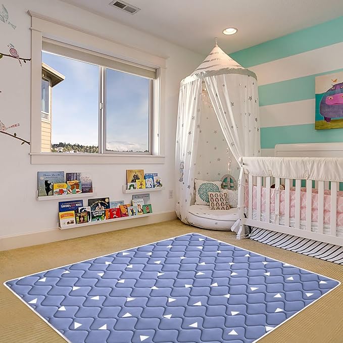Premium Foam Baby Play Mat 79" X 63", Extra Large Soft Thicker Activity Playmats for Babies