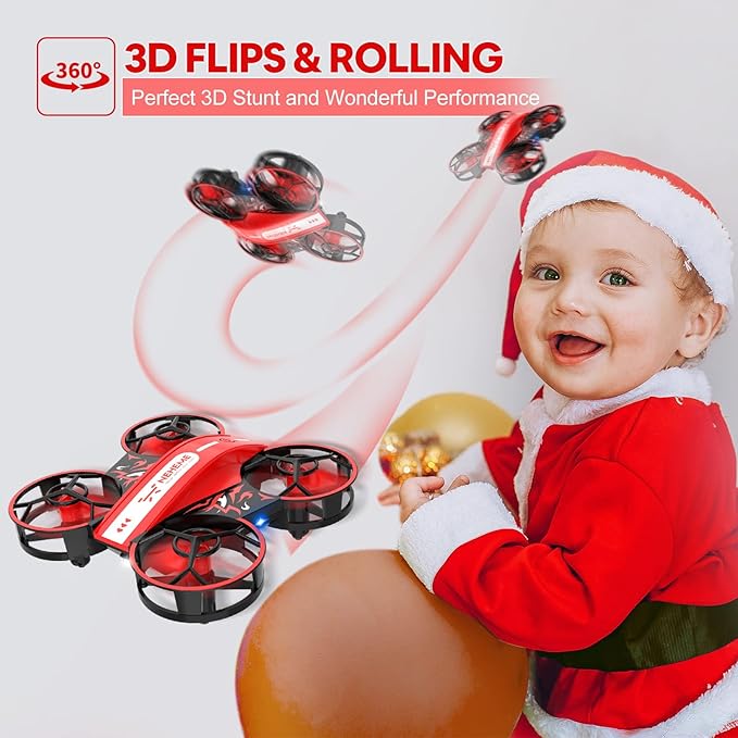 NEHEME NH330 Mini Drones for Kids Beginners Adults, RC Small Helicopter Quadcopter with Headless Mode 3D Flip 2 Batteries,