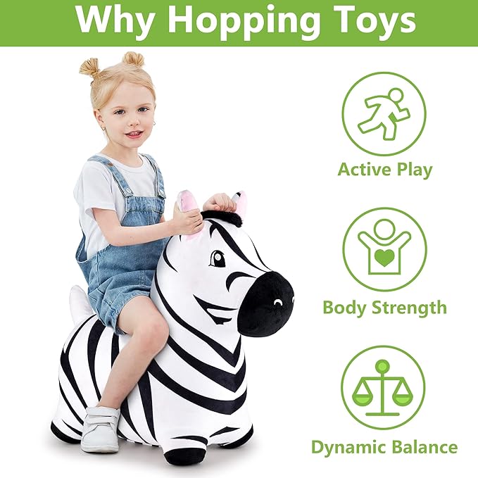iPlay, iLearn Bouncy Pals Zebra Hopper Toy 2 3 4 5