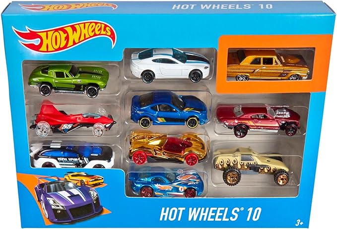 Hot Wheels Toy Cars & Trucks 10-Pack, Set of 10 1:64 Scale Vehicles