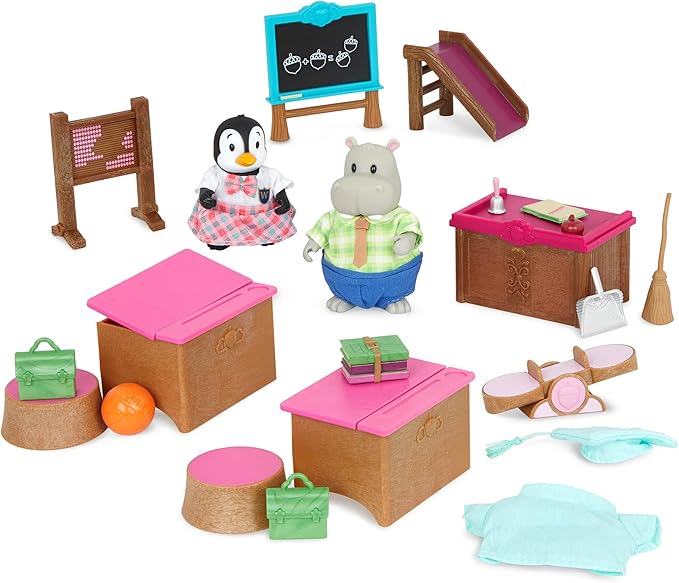 Lil Woodzeez – Classroom & Playground Playset 2 Doll 3 Years