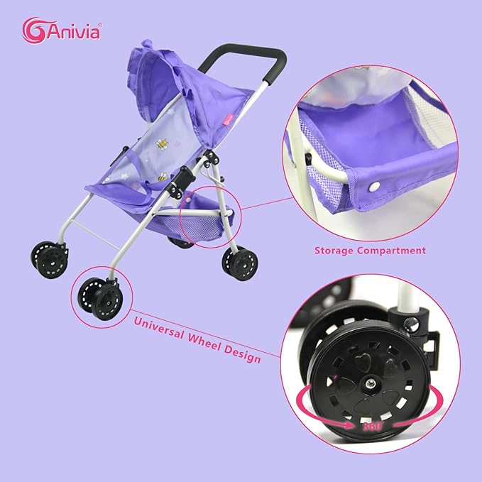 Baby Doll Collection Anivia Doll Stroller Heart Design Gifts 102 (DA004L