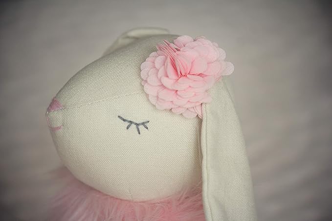 Lilly The Bunny | Beautiful Cream Cotton Linen Plush Doll with Floppy Ears, Arms & Legs