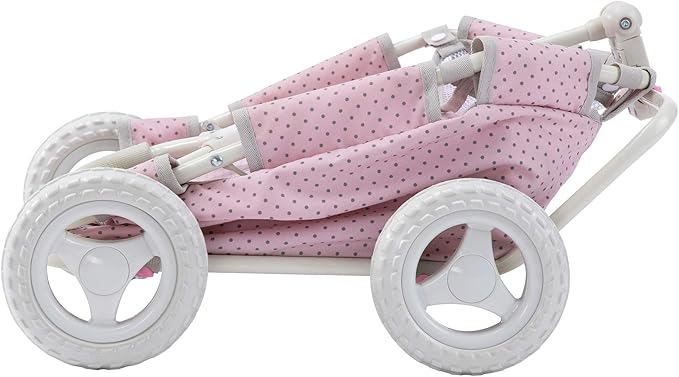 Olivia's Little World - Polka Dots Folding Princess Baby Doll Wagon, Toy Storage Wagon