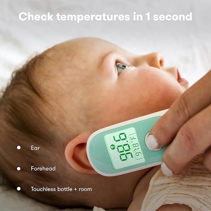 Frida Baby Thermometer, 3-in-1 Infrared Thermometer for Ear