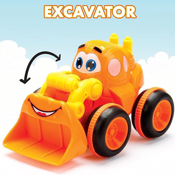 Toys for 3 Year Old Boy - 3 Friction Powered Trucks for 3+ Year Old Boys, Playmat & 16 Accessories