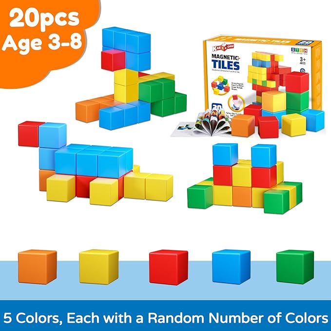 Magnetic Blocks for Toddlers 3 4 5 6 7 8 2-3 3-5 4-8 Gifts