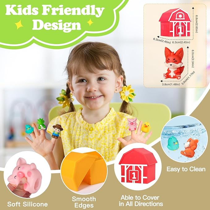 Oriate Learning Toys for 1,2 3 Year 20Pcs Farm 12+ Months