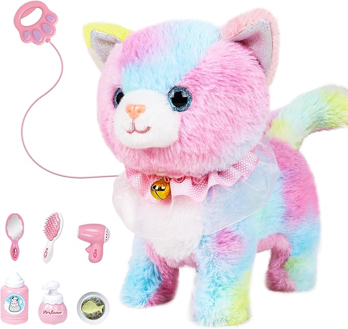 Interactive Electronic Plush Toy Walking and Barking Robot Cat Plush