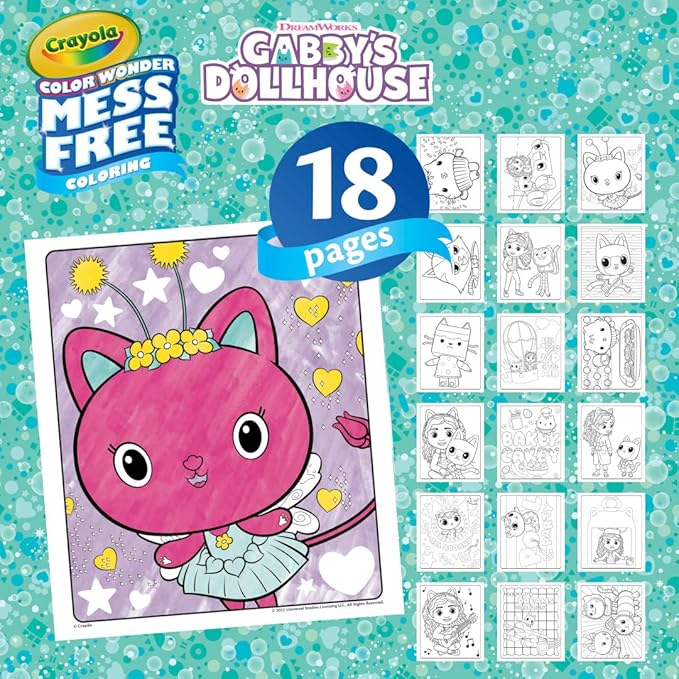 Crayola Gabbys Dollhouse Color Wonder Activity Set, Mess Free Coloring Pages for Toddlers, No Mess Activity, Toys & Gifts for Kids