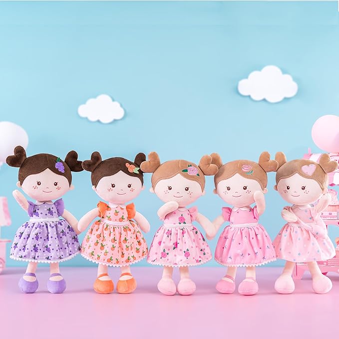 Onetoo First Baby Doll Plush Rag Doll Sleeping Cuddle Buddy 14"(Milly Series)