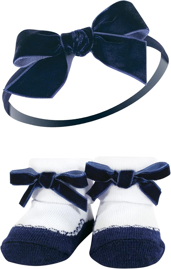 Hudson Baby Girl's Headband and Socks Giftset