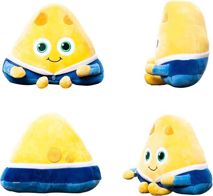 Bread Barbershop CHEESE Plush Doll, Soft Food Stuffed Animals 10"