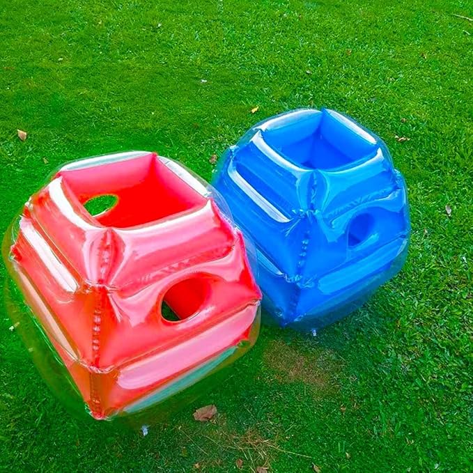 SUNSHINEMALL 2PC Sumo Balls, Inflatable Body Sumo Balls Bopper Toys 26" - (2PC Blue+Pink 26inch)