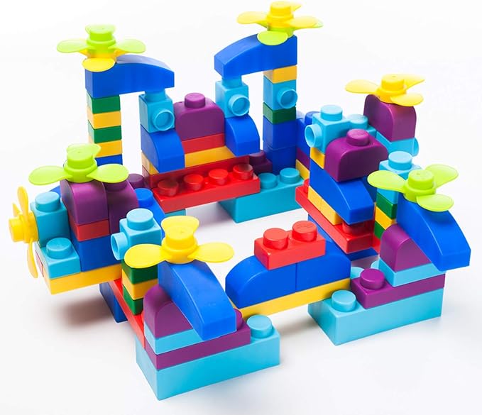 UNiPLAY Plus Soft Building Blocks — Creativity Toy, Educational Play (80-Piece Set)