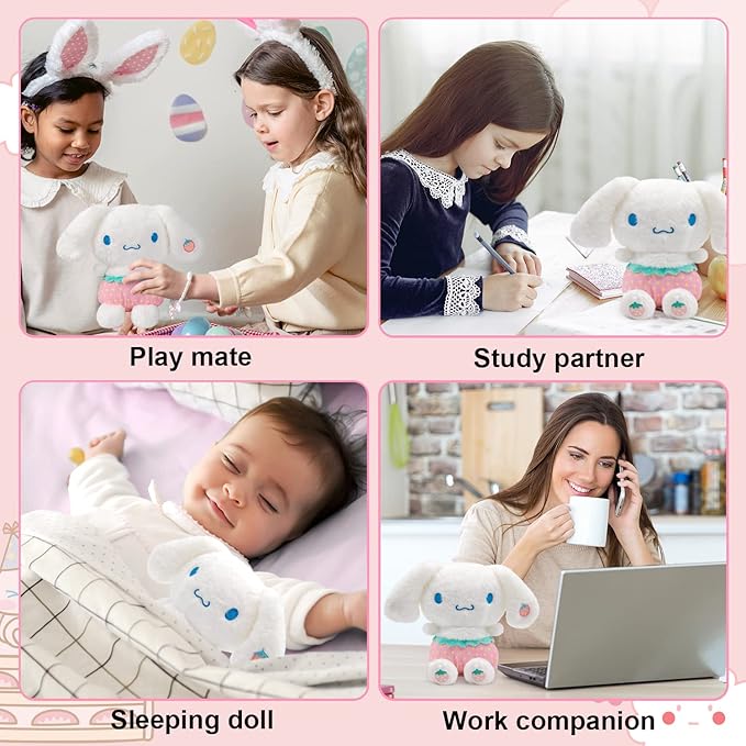 Kawaii Cinnamoroll Plush Doll 8", kuruomi My Melo Anime Plush Figure Toy