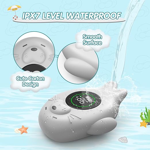 Rechargeable Bath Thermometer Baby Safety, Bath Temp Thermometer for Tub