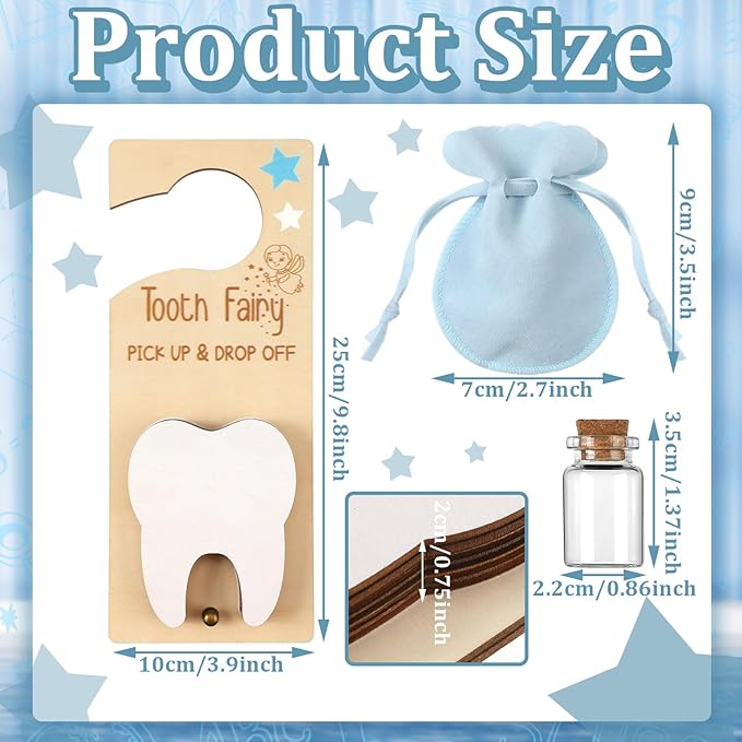3 Pcs Tooth Fairy Tooth Holder Bag Tooth Fairy Door