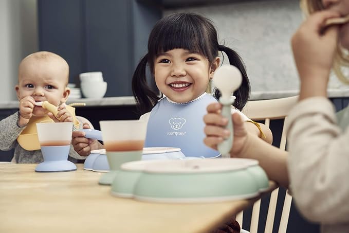 BabyBjörn Baby Dinner Set, 5 pcs, Powder blue