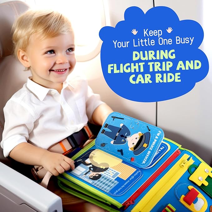 Hely Cancy Toddler Busy Board, Montessori Toys for 0 1 2 3 4 5