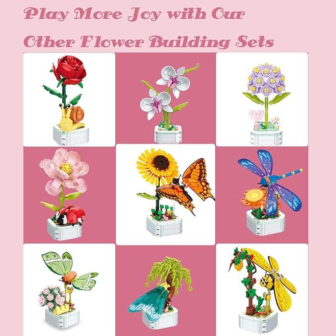 Flower Building Bouquet Set, Flower Building Toys