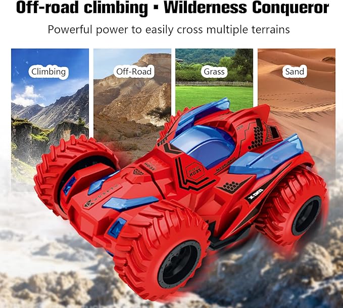 2 Pack Stunt Spinning Toy Car for 3 Year Old Boys,Kids Toys Pull Back Car for 3 Year Old Boy Girl and Toddler 3 and 360° Upright