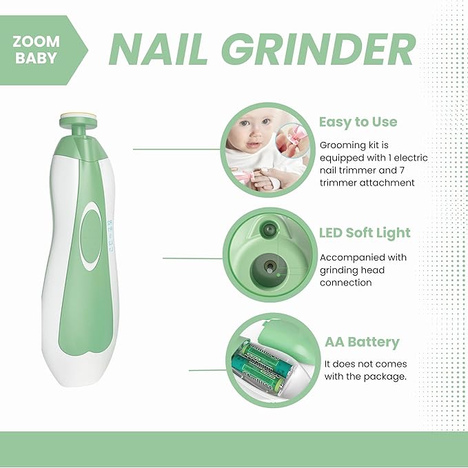 24 in 1 Baby Health Care and Grooming Kit - Newborn Essentials, Baby Must Haves for Boys & Girls, New Baby Gift Includes Electric Nail Trimmer Baby Nasal Aspirator (Green)