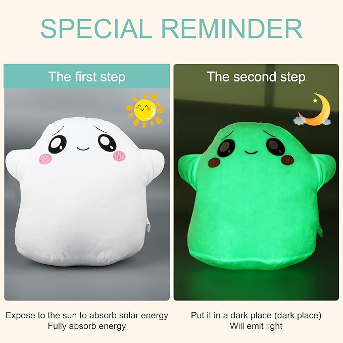 Ghosty Plush Toy Doll - Glow in The Dark Fluorescent