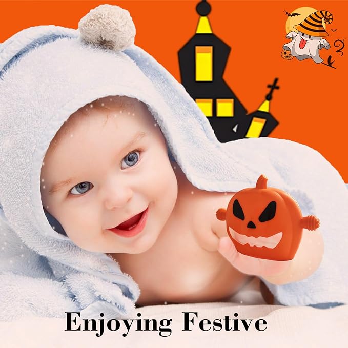 Halloween teethers for Baby, Cute Cartoon Baby Teething Toy 3-6 Months 6-12 Months