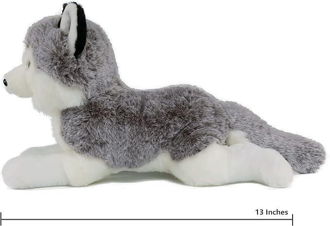 Ice King Bear Lifelike Siberian Husky Stuffed Animal - Plush Toy 13 Inches