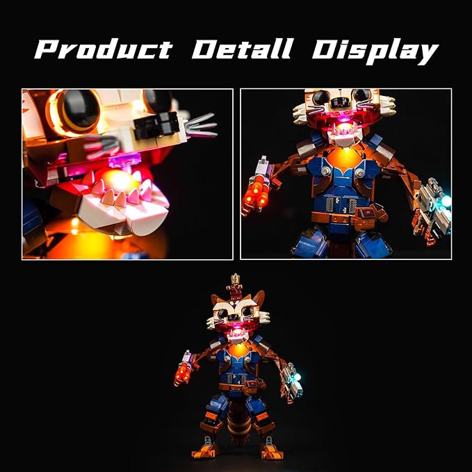 LED Light for Lego Rocket & Baby Groot 76282 Set,Classic Version Light Lighting Building Blocks Model Compatible with Lego 76282(Lights Only
